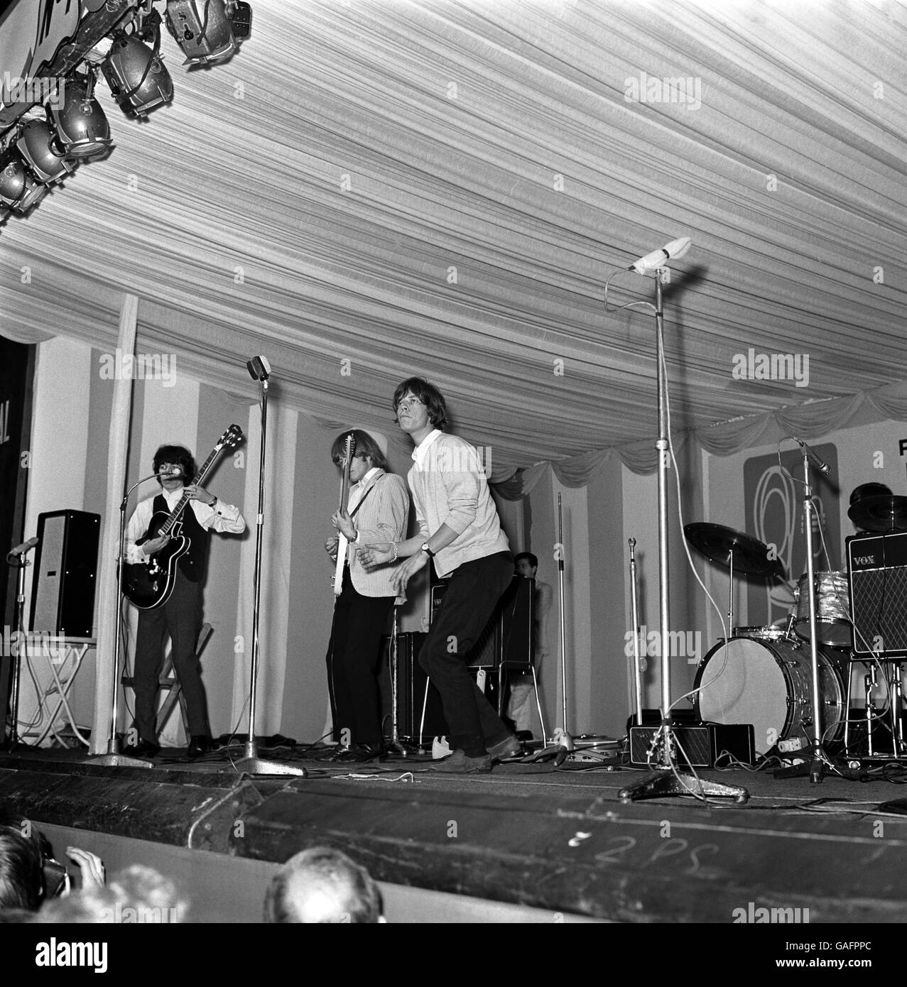 Musique, les Rolling Stones. Les Rolling Stones fonctionnent sur scène Banque D'Images