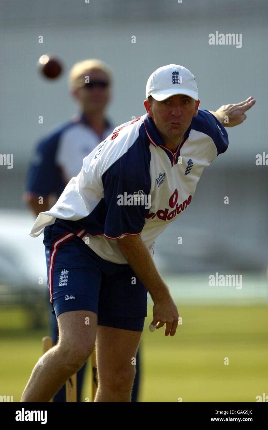 Cricket - quatrième test - Angleterre / Inde - filets. Dominic Cork en Angleterre lors de la séance de todays nets Banque D'Images