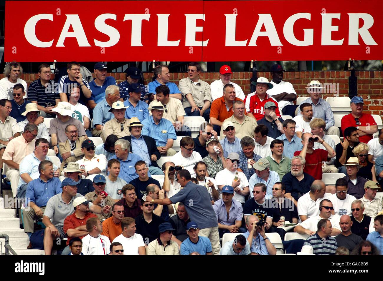 Cricket - Angleterre / Inde - quatrième test de npower - deuxième jour. Les fans de l'Angleterre regardent le match Banque D'Images