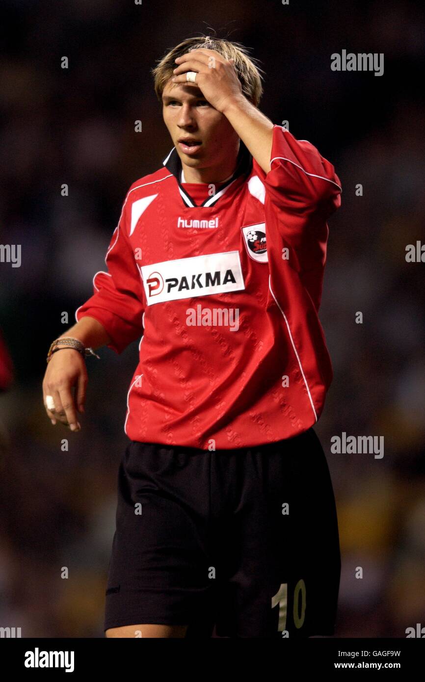 Football - coupe UEFA - Premier tour - première jambe - Celtic / FK Suduva.Tomas Radzinevicius qui a marqué le but du FC Suduva dans la défaite de 8-1 au Celtic Banque D'Images