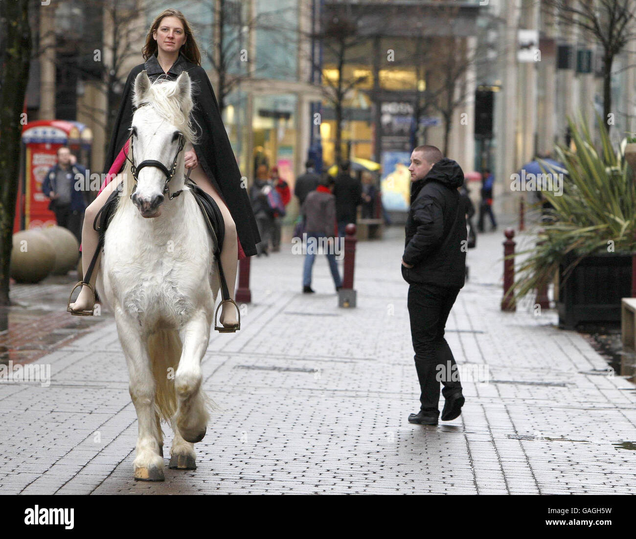 Lady Godiva rides grâce à Manchester Banque D'Images