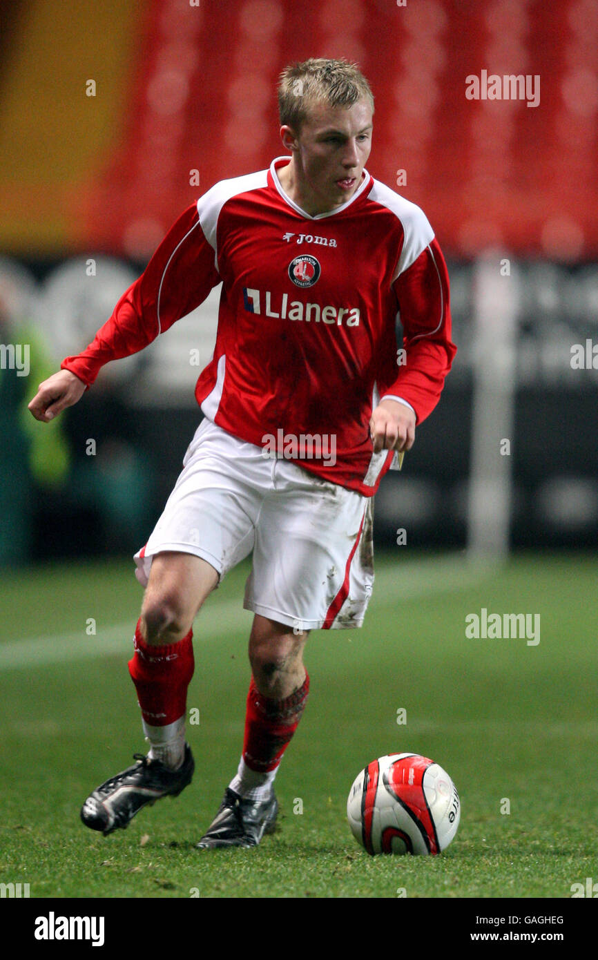 Soccer - FA Youth Cup - quatrième tour - Charlton Athletic v Sheffield United - The Valley. Chris Solly, Charlton Athletic Banque D'Images