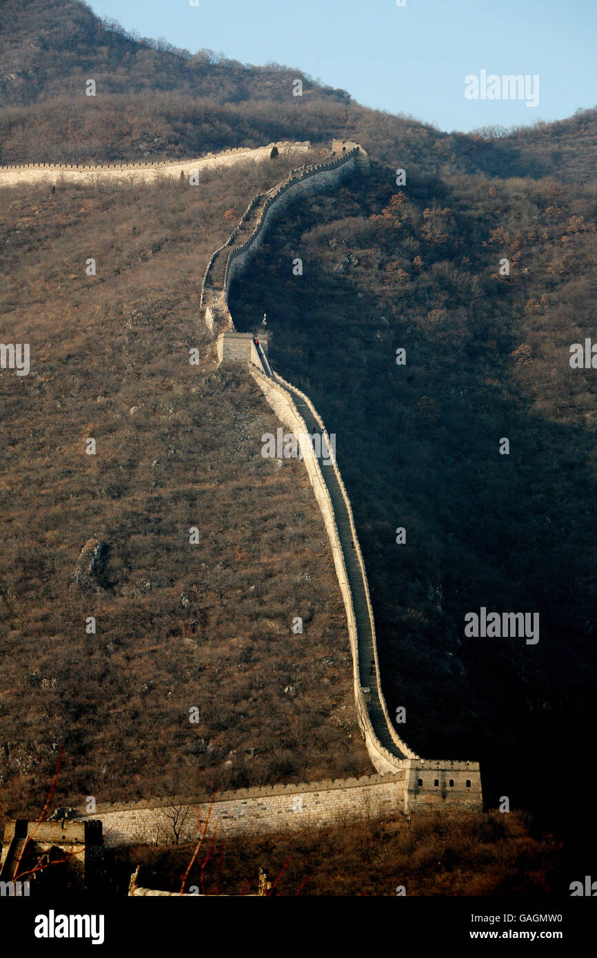 Photo de la Grande Muraille de Chine à Mutianyu Qui est situé dans le district de Huairou à Beijing Banque D'Images
