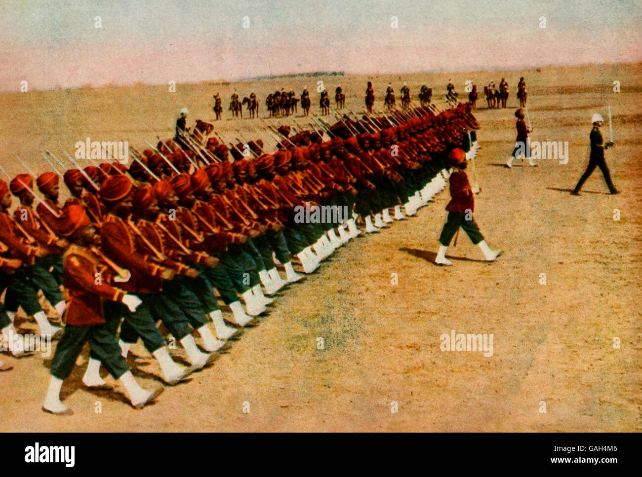 Les combattants indiens avec les Britanniques à l'avant au cours de la Première Guerre mondiale Banque D'Images