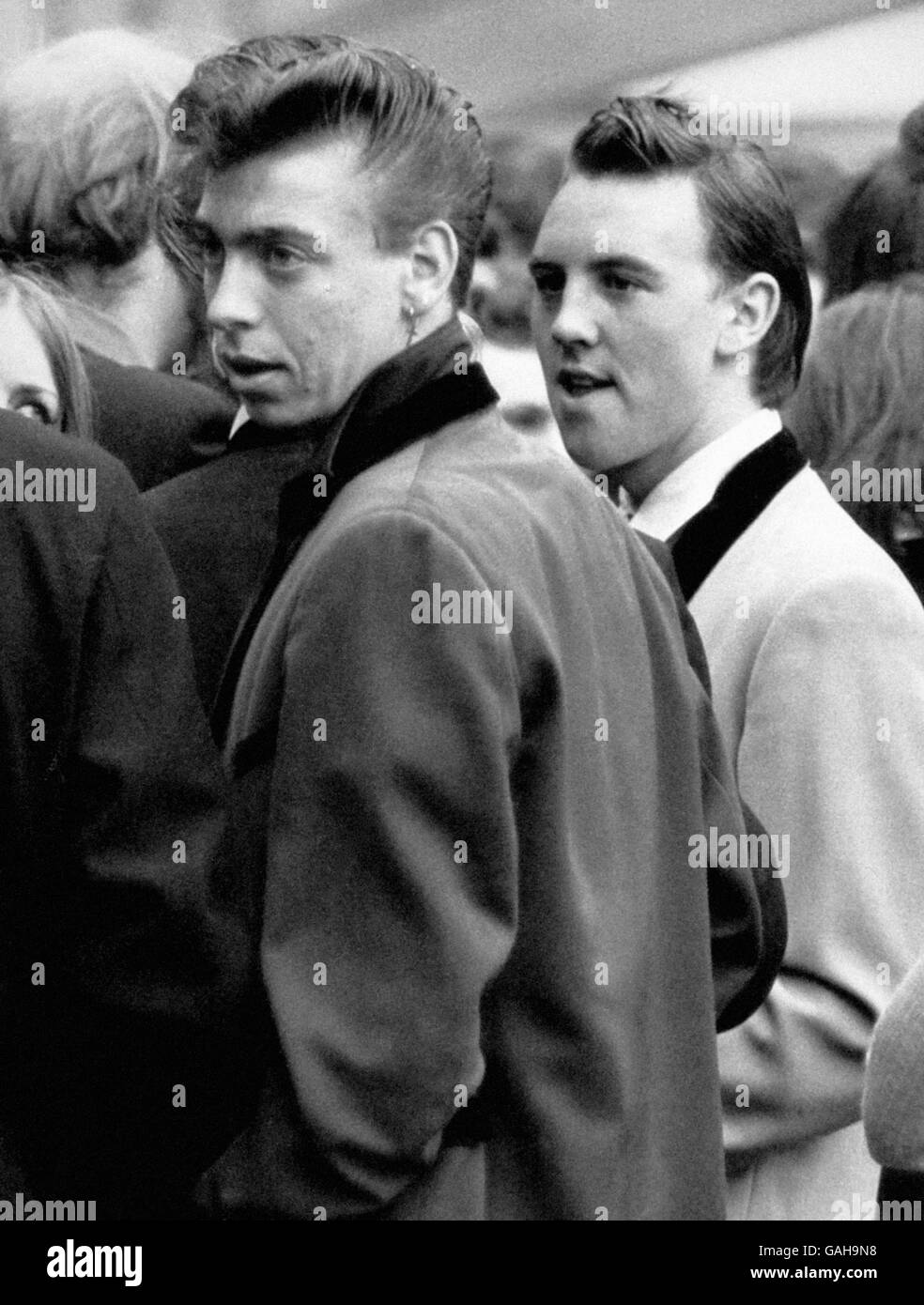 Teddy Boys - Wembley - 1960 Banque D'Images