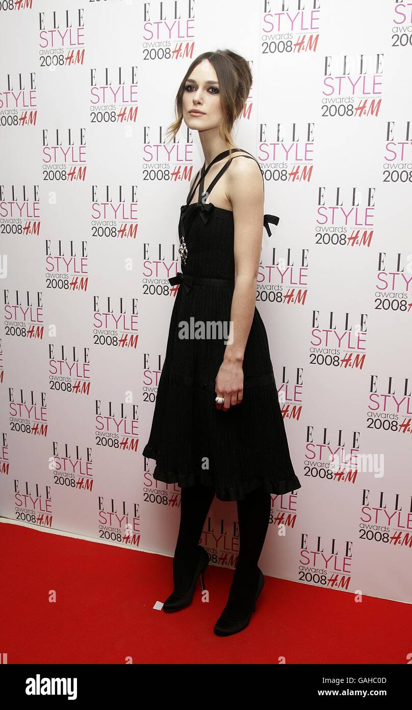 Keira Knightley arrive pour les elle style Awards 2008, The Westway, à la sortie de Latimer Road, W10 Banque D'Images