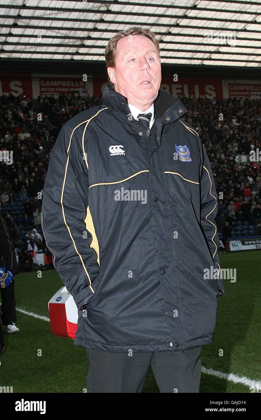 Soccer - FA Cup - Cinquième tour - Preston North End v Portsmouth - Deepdale.Harry Redknapp, directeur de Portsmouth Banque D'Images