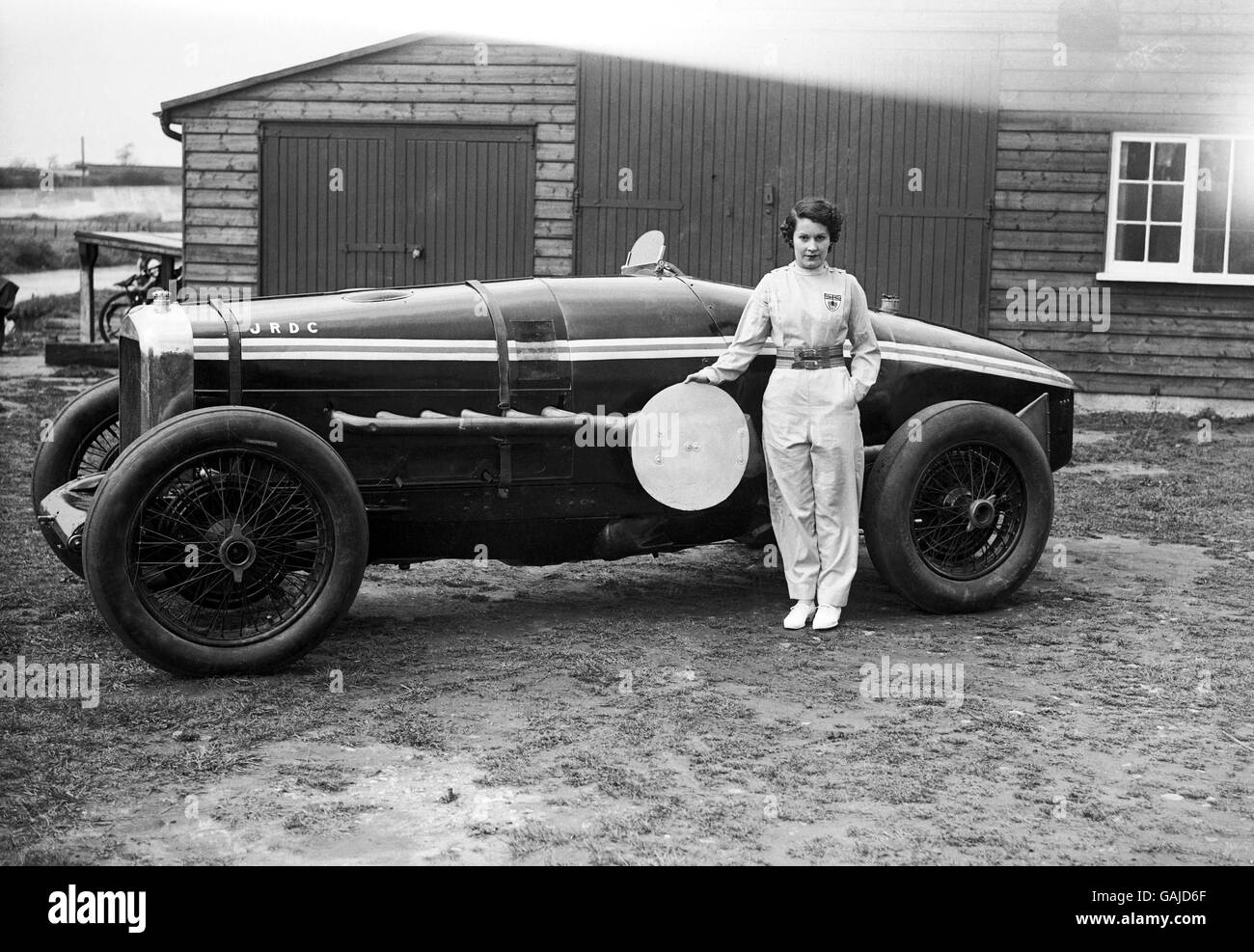 Voiture de course delage Banque d'images noir et blanc - Alamy