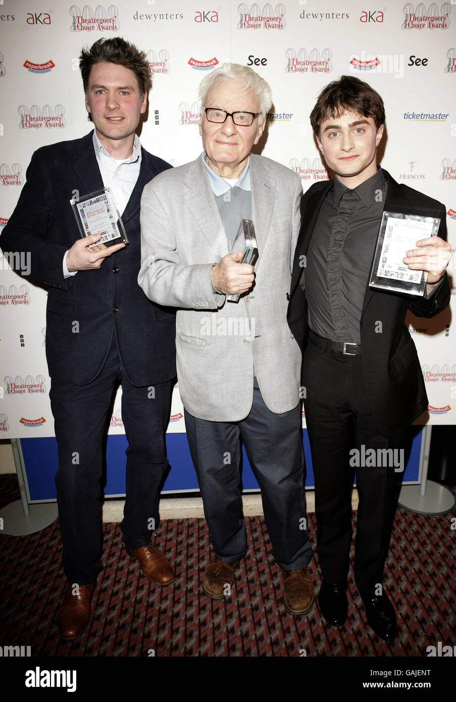 Choix de théâtre Whatsonstage Awards 2008 - Londres Banque D'Images