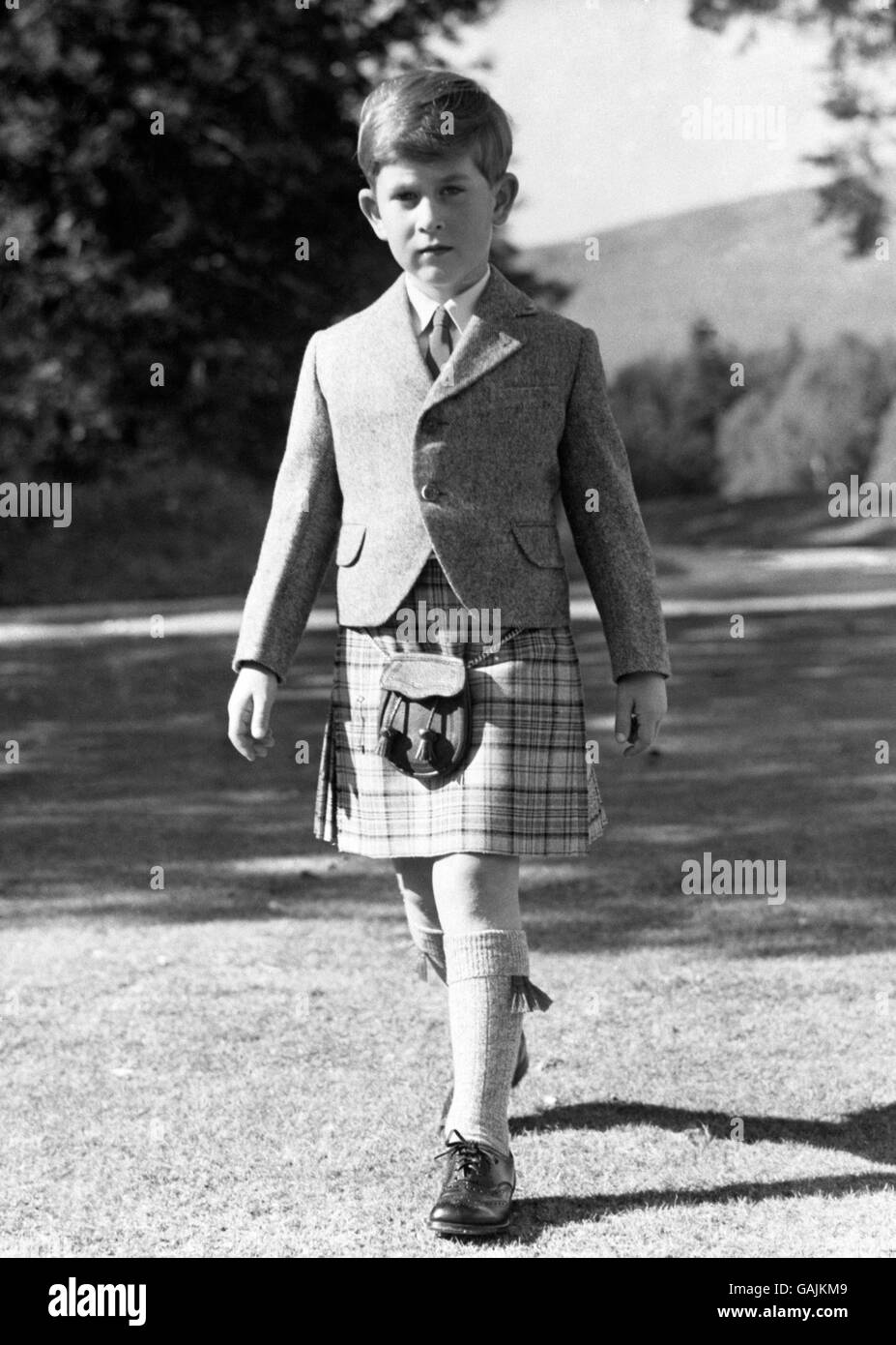 Roi - Prince Charles. Prince Charles photographié pour son 7e anniversaire. Banque D'Images