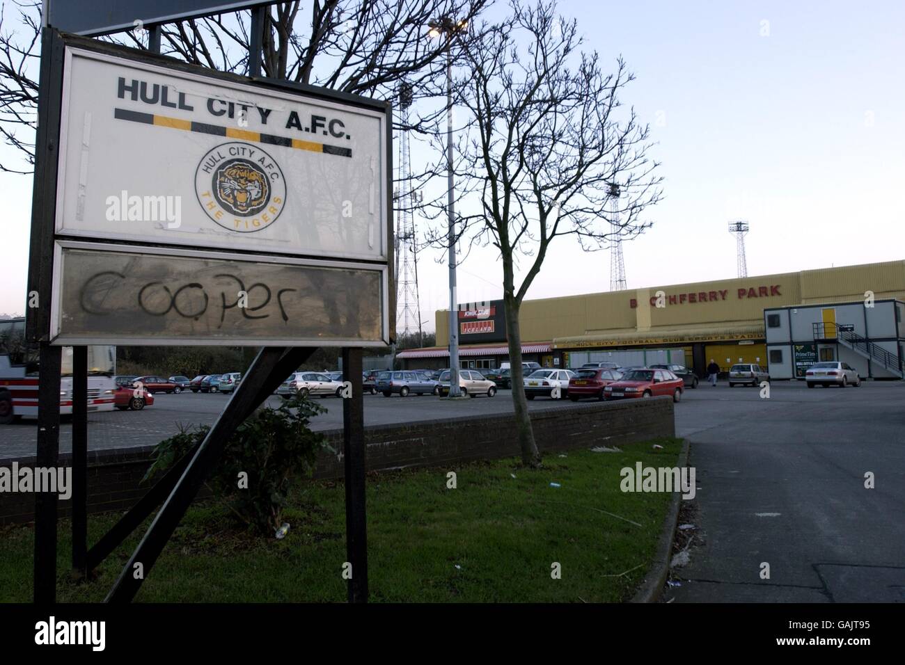 - Division de la Ligue nationale de football trois - Hull City ancien stade Banque D'Images