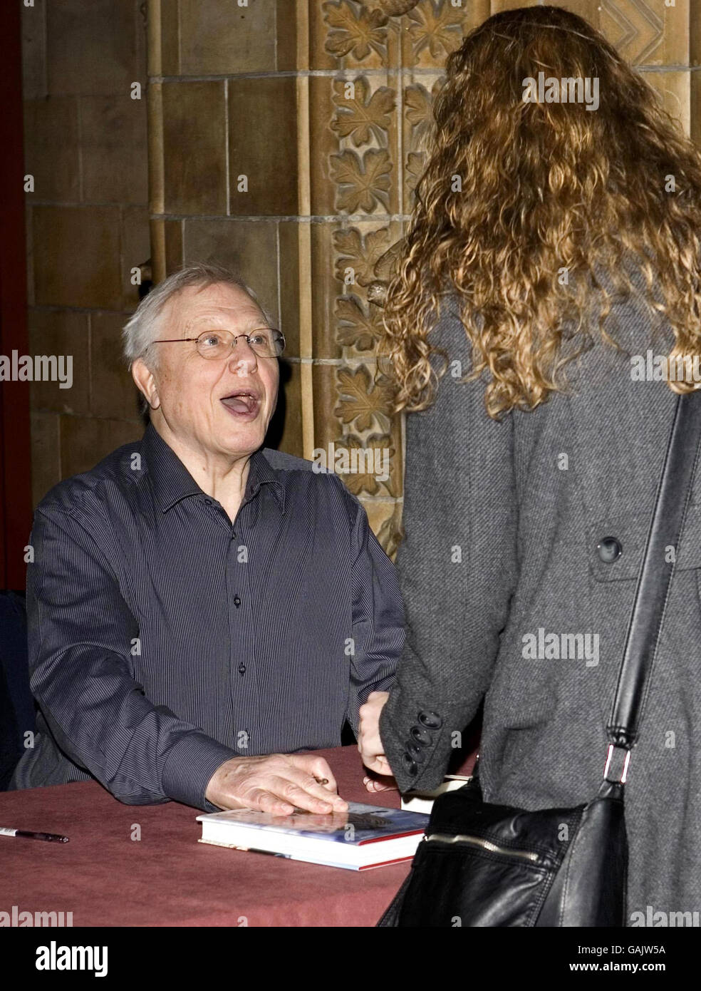 Sir David Attenborough livre signature - Londres Banque D'Images