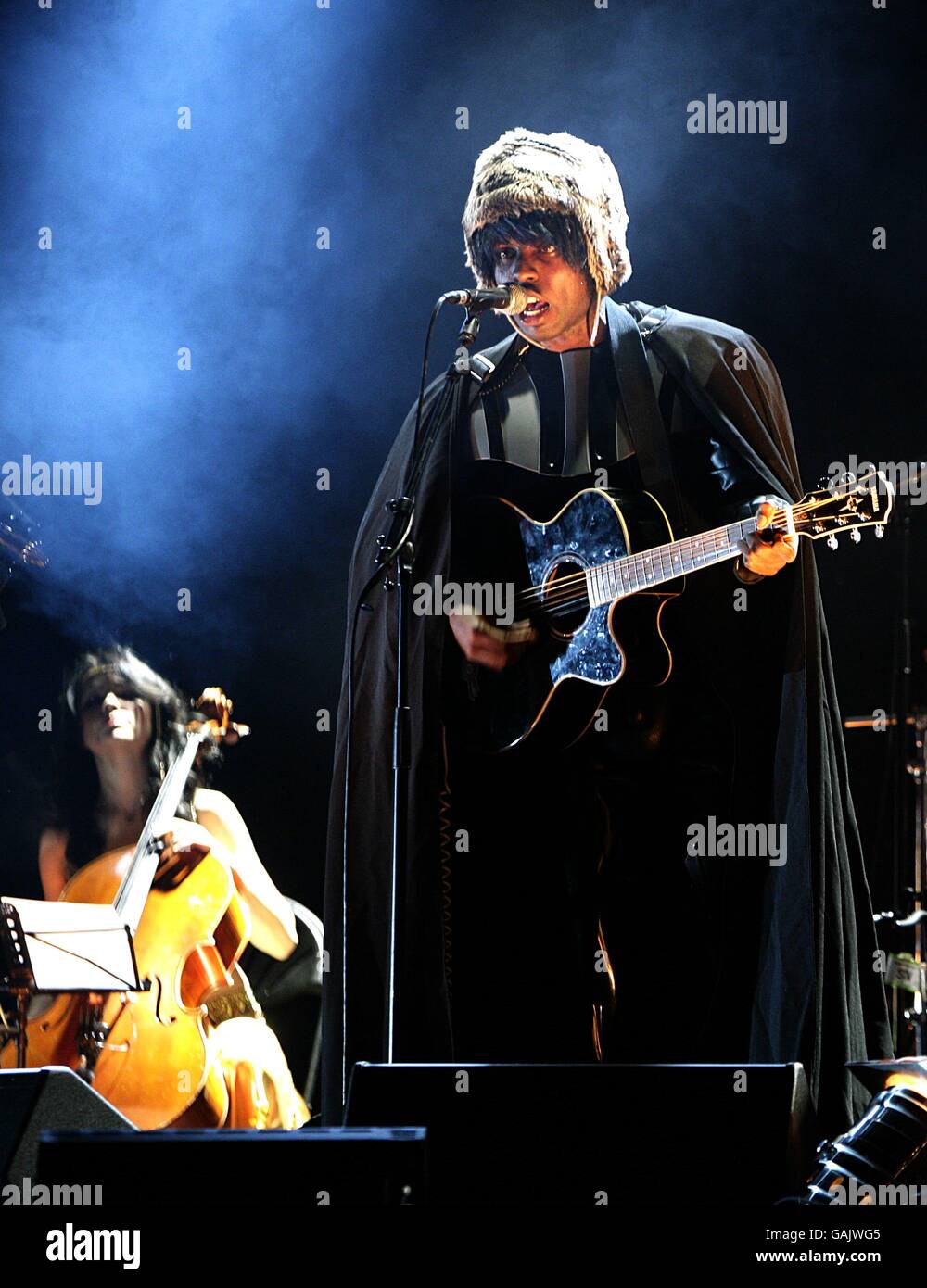 LightSpeed Champion sur scène lors des Shockwaves NME Awards 2008 à l'O2 Arena, Millennium Way, Greenwich, SE10. Banque D'Images