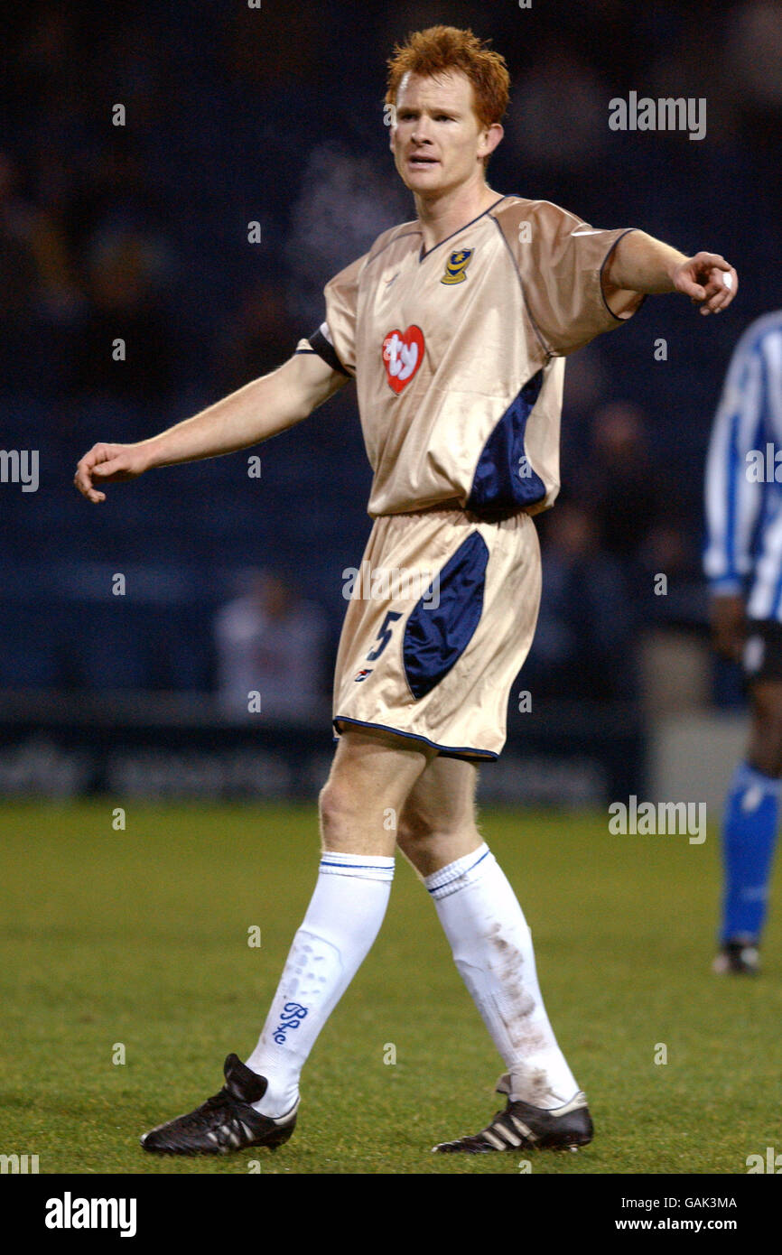 Football - Nationwide League Division One - Sheffield Wednesday / Portsmouth. Hayden Foxe, Portsmouth Banque D'Images