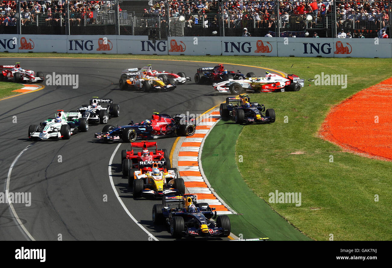 Course automobile Formula One - Grand Prix d'Australie - course - Albert Park.Le premier coin de la saison est le théâtre du Grand Prix de Formule un, en Australie, à Albert Park, Melbourne, en Australie. Banque D'Images Course automobile Formula One - Grand Prix d'Australie - course - Albert Park.Le premier coin de la saison est le théâtre du Grand Prix de Formule un, en Australie, à Albert Park, Melbourne, en Australie. Banque D'Images