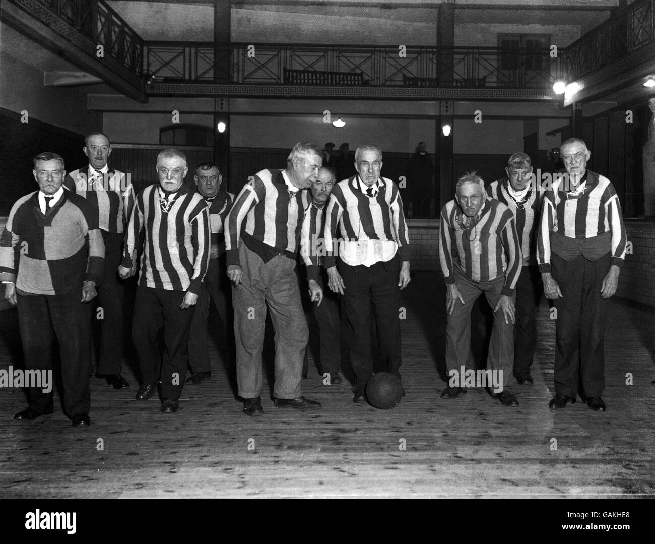 Les droits de l'intérêt - l'équipe de football de grand-père Banque D'Images