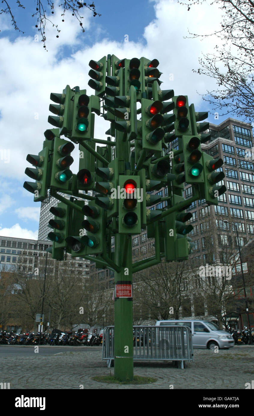 Arbre généalogique de feux de circulation Banque D'Images