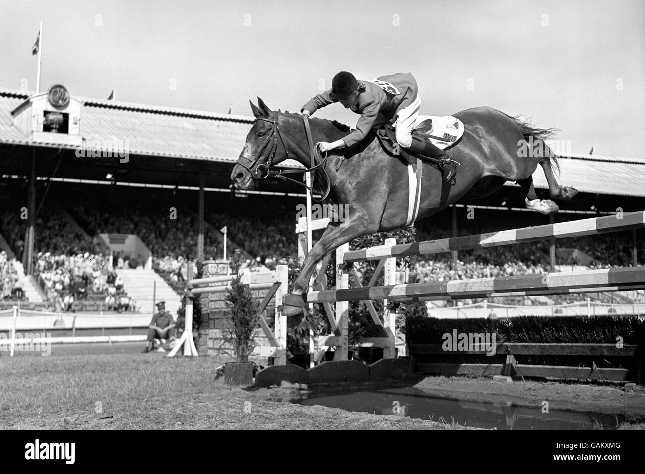 Equestrian - Daily Mail Cup - International Horse Show - White City.Iris Kellett sur 'Rusty', troisième dans la Daily Mail Cup. Banque D'Images