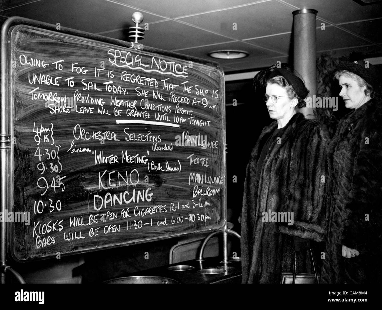 Jours fériés au Royaume-Uni, la Reine Elizabeth de croisière 1948 Banque D'Images