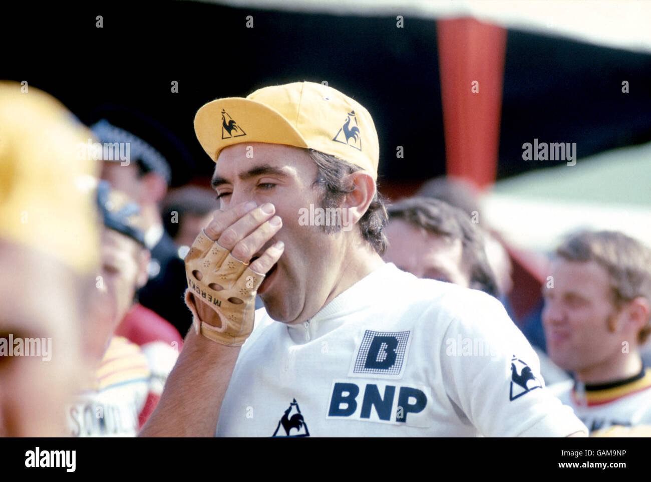 Cyclisme - 61ème Tour de France - deuxième étape - de Plymouth à Plymouth.Eddy Merckx peut à peine contenir son excitation d'être en Angleterre pour la deuxième étape du Tour Banque D'Images