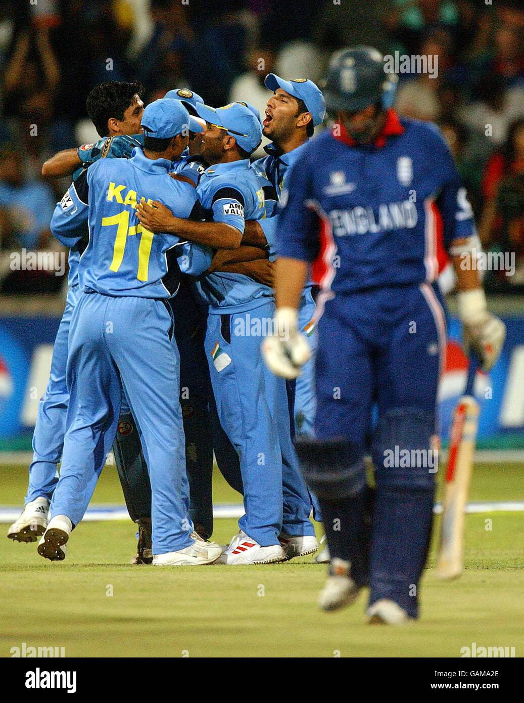 - Coupe du Monde de Cricket 2003 - Angleterre v l'Inde. Banque D'Images