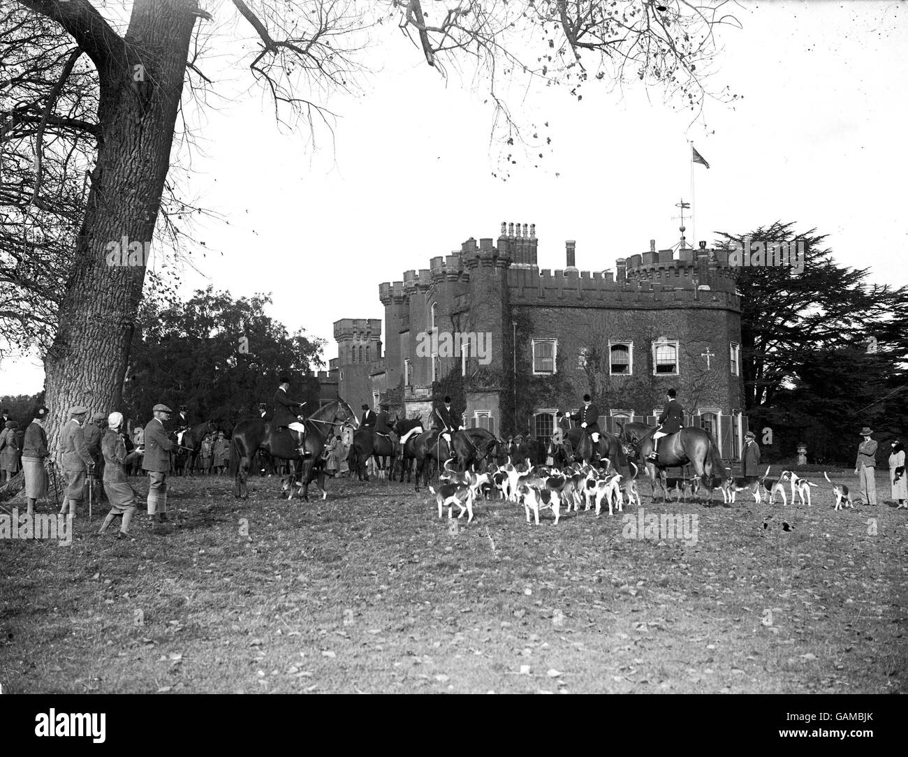 La chasse au renard - Knebb Castle Hunt Banque D'Images