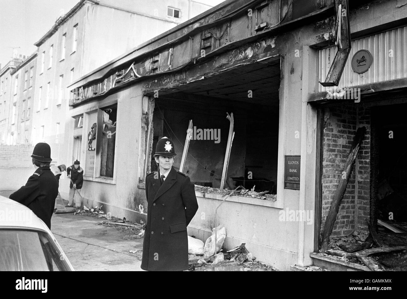 Criminalité - émeutes de Bristol Banque D'Images