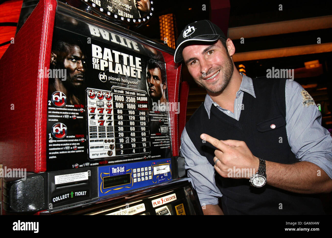 Boxe - Joe Calzaghe photo Call - Planet Hollywood Hotel.Joe Calzaghe pose pour les médias au Planet Hollywood Hotel de Las Vegas, Etats-Unis. Banque D'Images