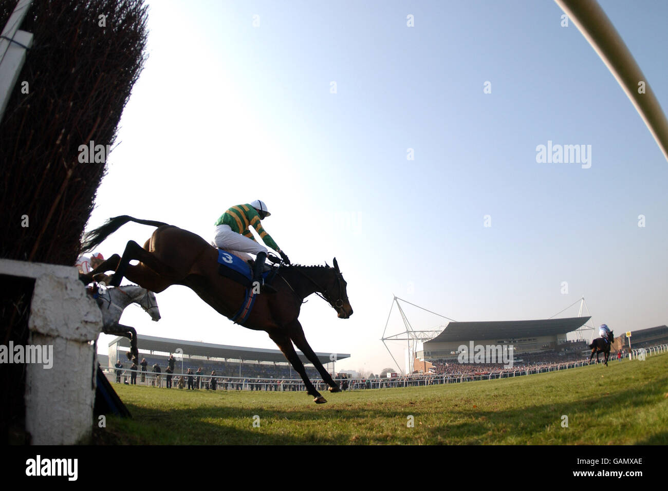 Courses hippiques - courses de Kempton. Action de Kempton races Banque D'Images