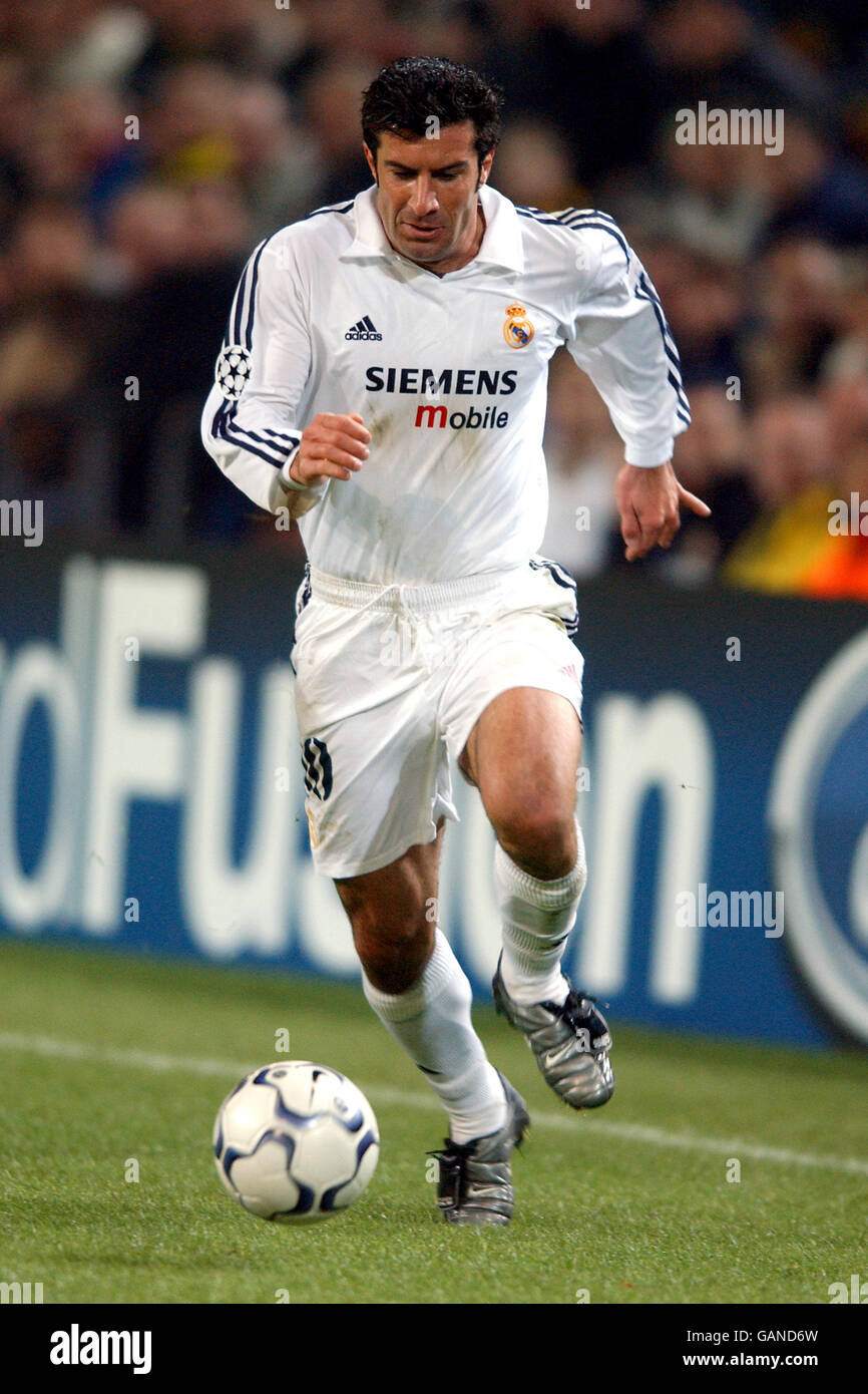 Football - Ligue des champions de l'UEFA - Groupe C - Borussia Dortmund /  Real Madrid. Luis Figo, Real Madrid Photo Stock - Alamy