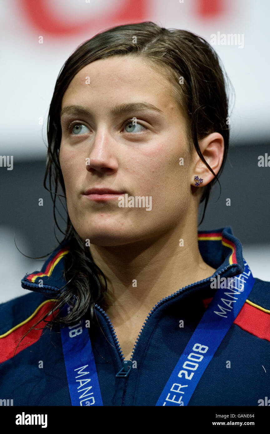 Natation - Championnats du monde de courte durée FINA - première journée - ARÈNE HOMMES.Médaillée de bronze dans la médaillée individuelle féminine de 400 m Mireia Belmonte d'Espagne Banque D'Images