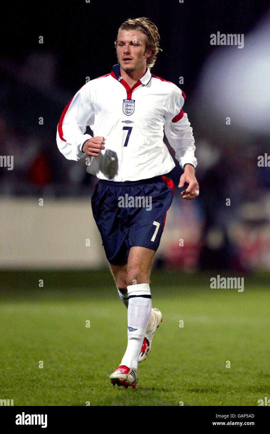Football - Championnat d'Europe 2004 qualification - Groupe sept - Liechtenstein / Angleterre. David Beckham, Angleterre Banque D'Images