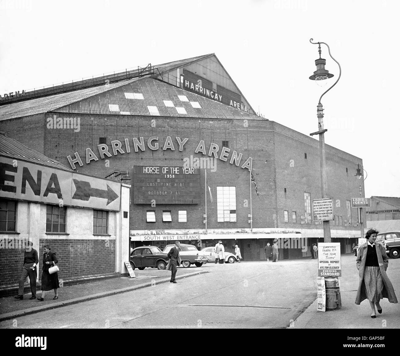 Stade Harringay.Vue extérieure sur Harringay Arena, dans le nord de Londres. Banque D'Images