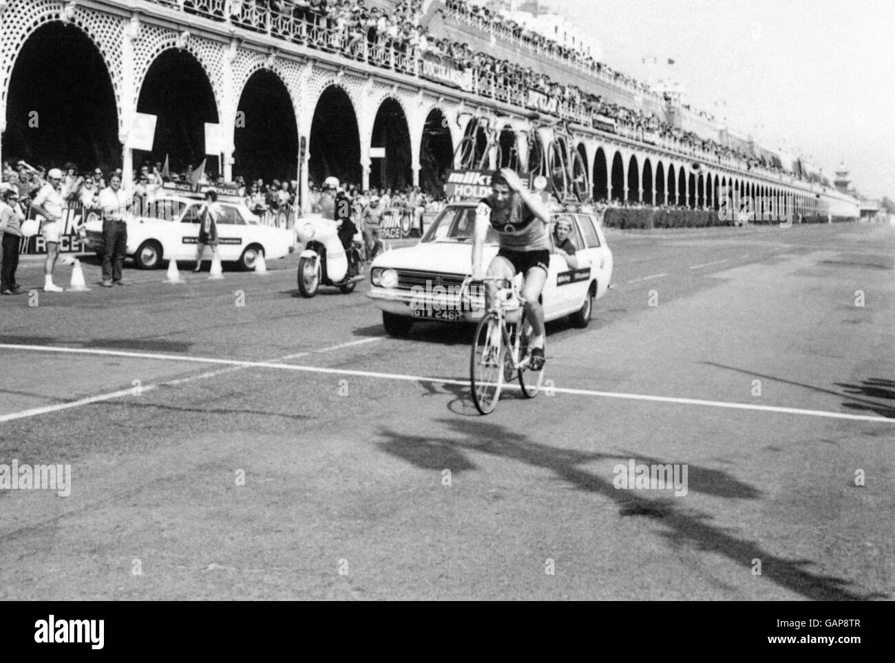 La course à vélo - Lait - Brighton - 1970 Banque D'Images