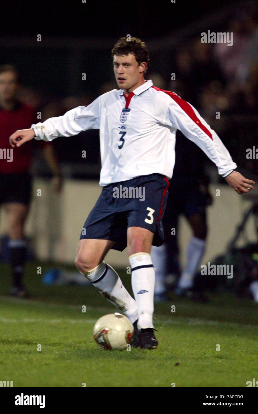 Football - Championnat d'Europe 2004 qualification - Groupe sept - Liechtenstein / Angleterre. Wayne Bridge, Angleterre Banque D'Images