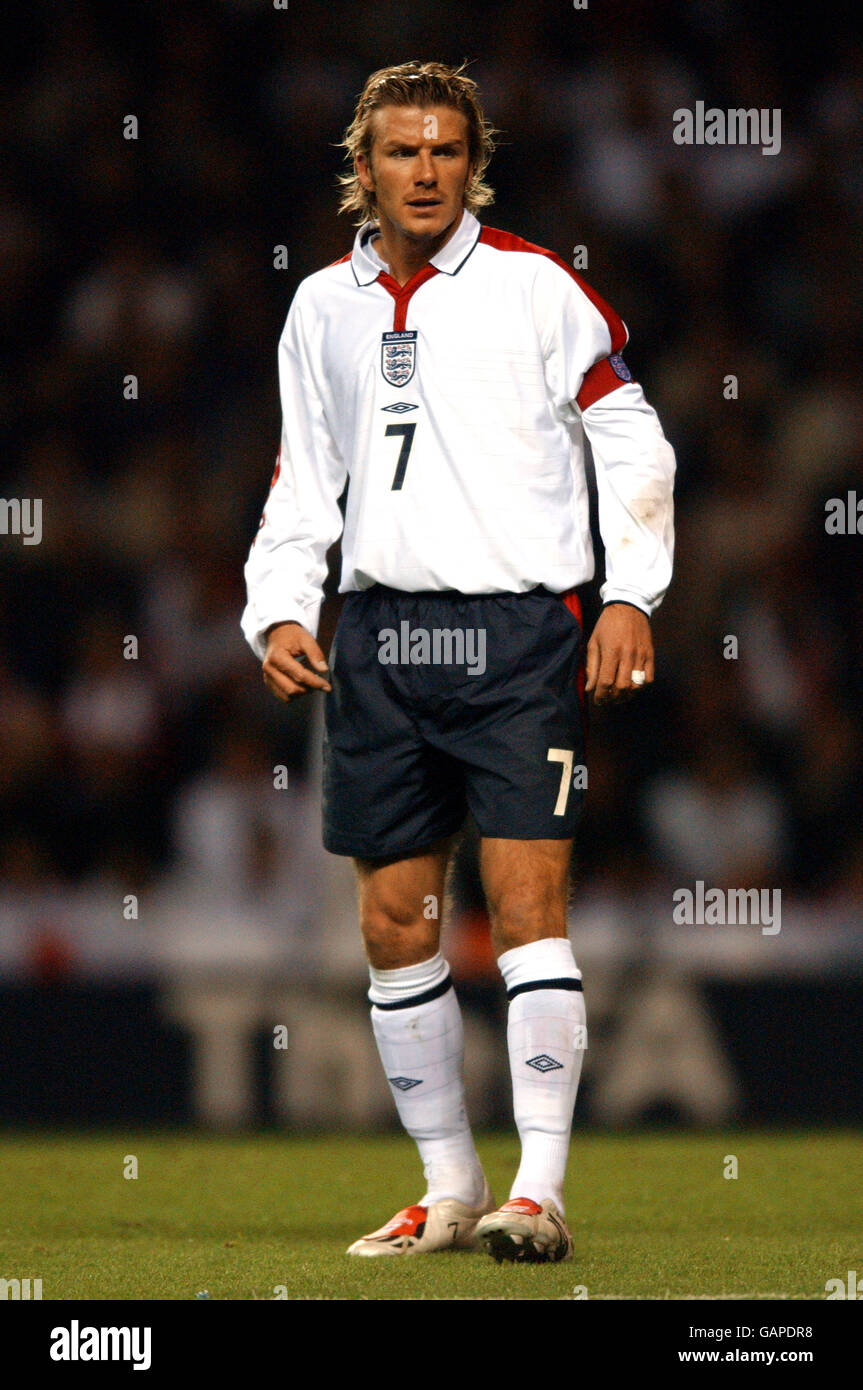 Football - Championnat d'Europe 2004 qualification - Groupe sept - Angleterre / Turquie. David Beckham, Angleterre Banque D'Images