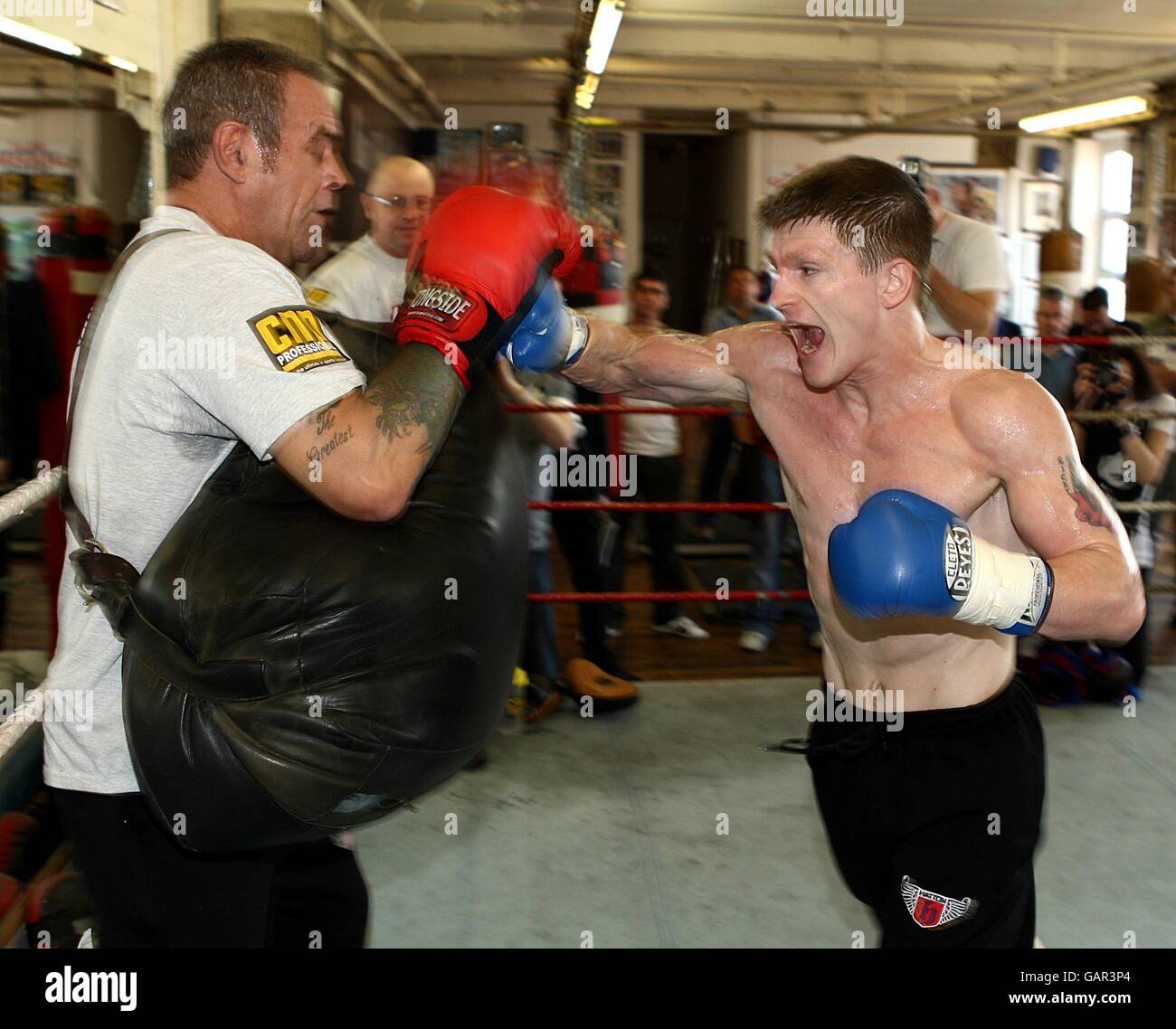 Ricky Hatton - Boxe - Travail Médias Organismes de sport Betta Banque D'Images
