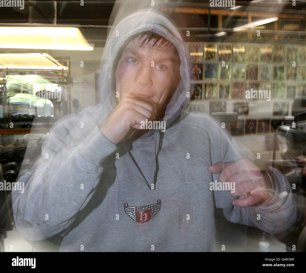 Ricky Hatton - Boxe - Travail Médias Organismes de sport Betta Banque D'Images