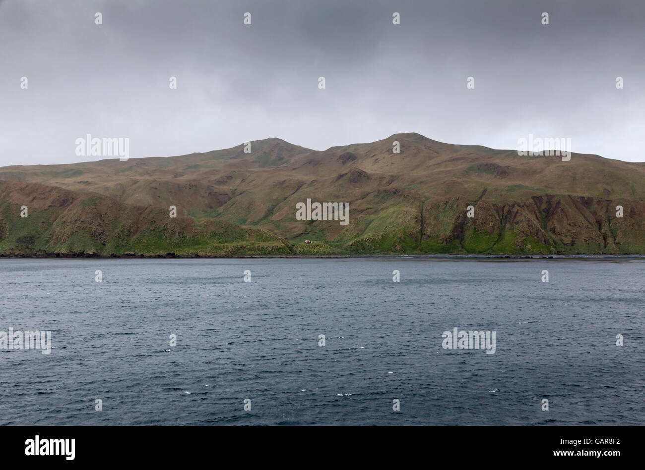 Ciel couvert à l'île Macquarie, Australie îles subantarctiques Banque D'Images