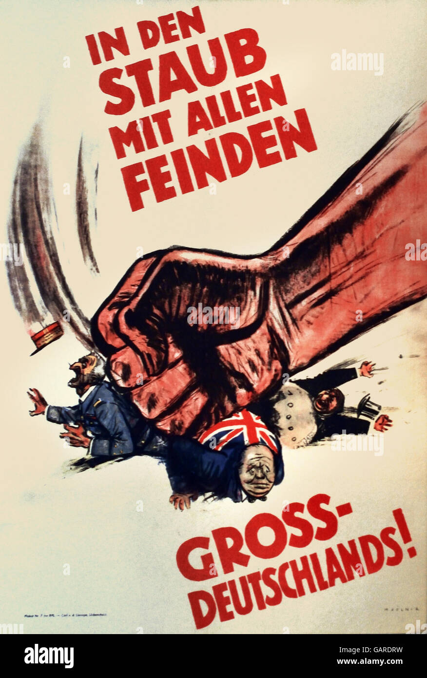 Dans den Staub mit allen Feinden - Großdeutschlands - dans la poussière avec tous les ennemis - la Grande Allemagne Allemagne nazie ( Hans Herbert Schweitzer 1901-1980 ) Banque D'Images