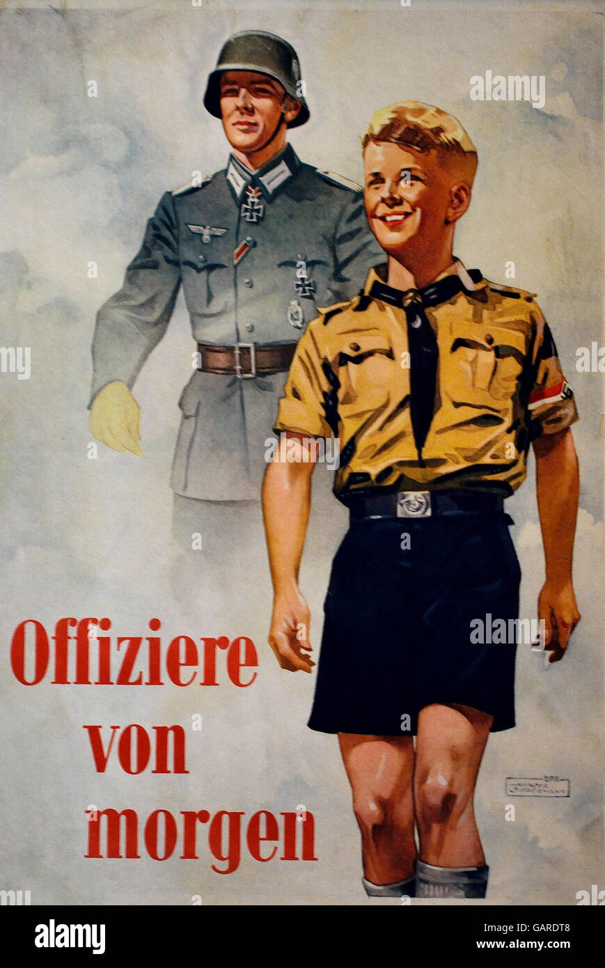 Offiziere von Morgen - dirigeants de demain l'Allemagne nazie ( Affiche publicitaire pour la Wehrmacht ) Banque D'Images