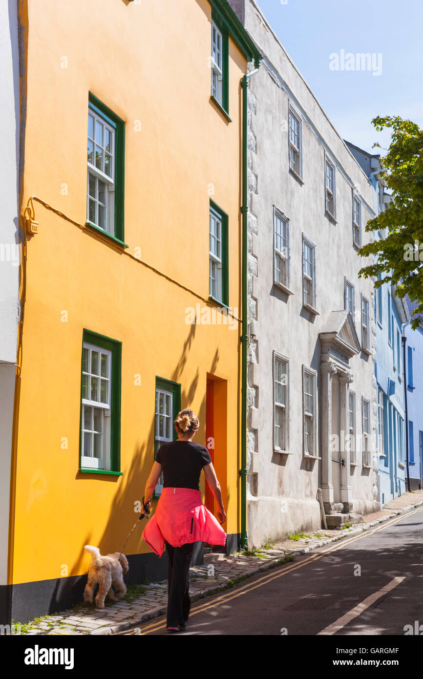 L'Angleterre, dans le Dorset, Lyme Regis, scène de rue Banque D'Images