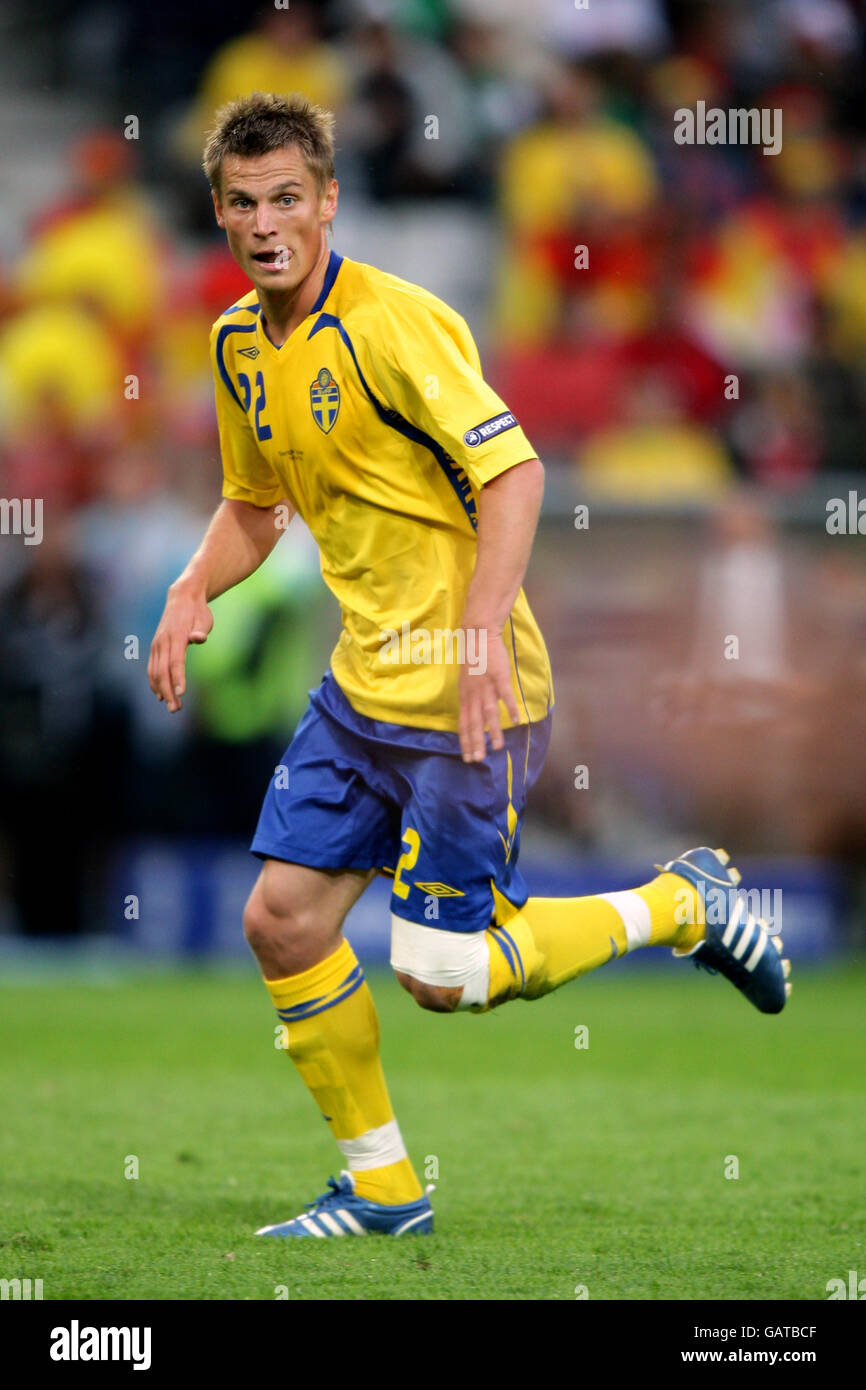 Football - Championnat d'Europe de l'UEFA 2008 - Groupe D - Suède / Espagne - Stade Tivoli Neu. Markus Rosenberg, Suède Banque D'Images