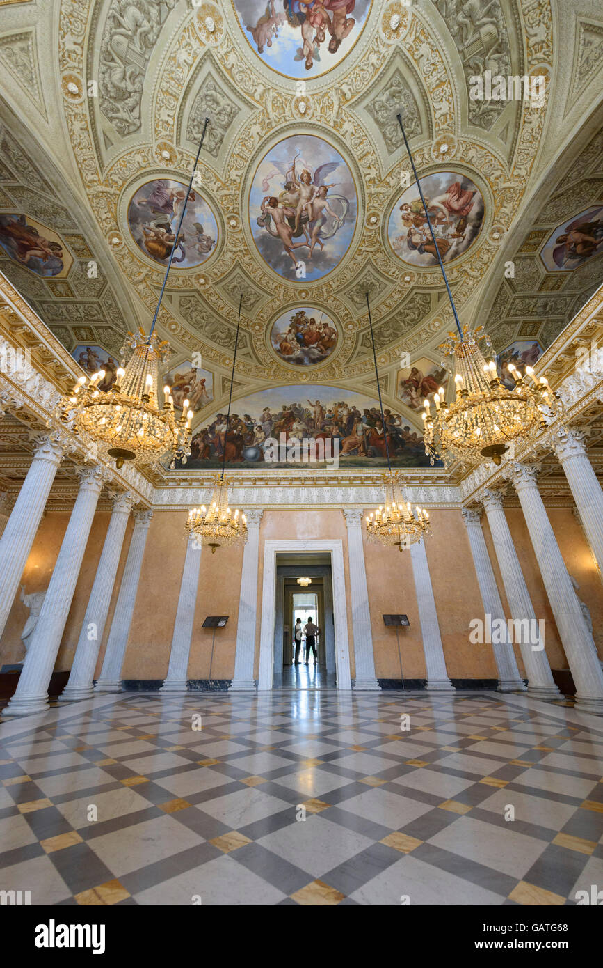 Rome. L'Italie. Villa Torlonia, salle de bal du Casino Nobile. Banque D'Images