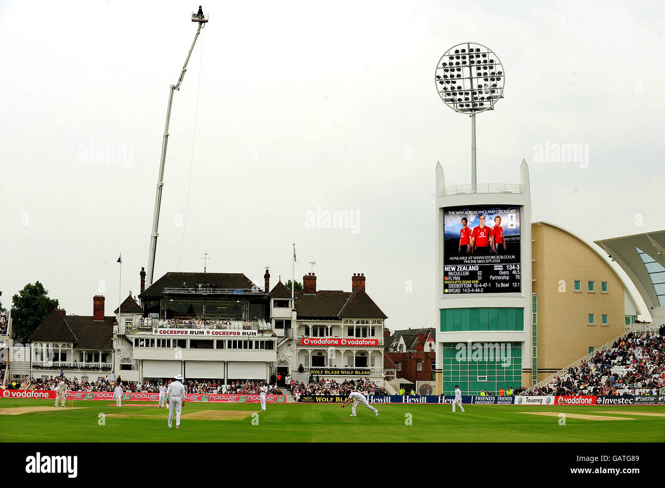 Une vue générale du jeu entre l'Angleterre et la Nouvelle-Zélande pendant le troisième match de npower Test à Trent Bridge, Nottingham. Banque D'Images