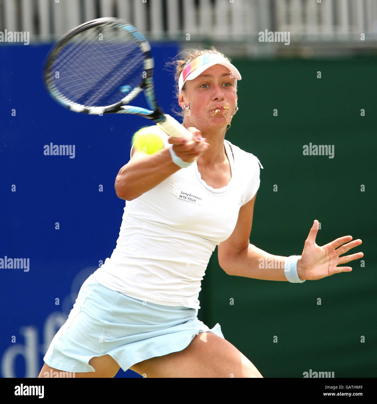 Tennis - le DFS Classic 2008 - septième jour - Edgbaston Priory Club.Yanina Wickmayer en Belgique pendant la finale du DFS Classic au Edgbaston Priory Club de Birmingham. Banque D'Images