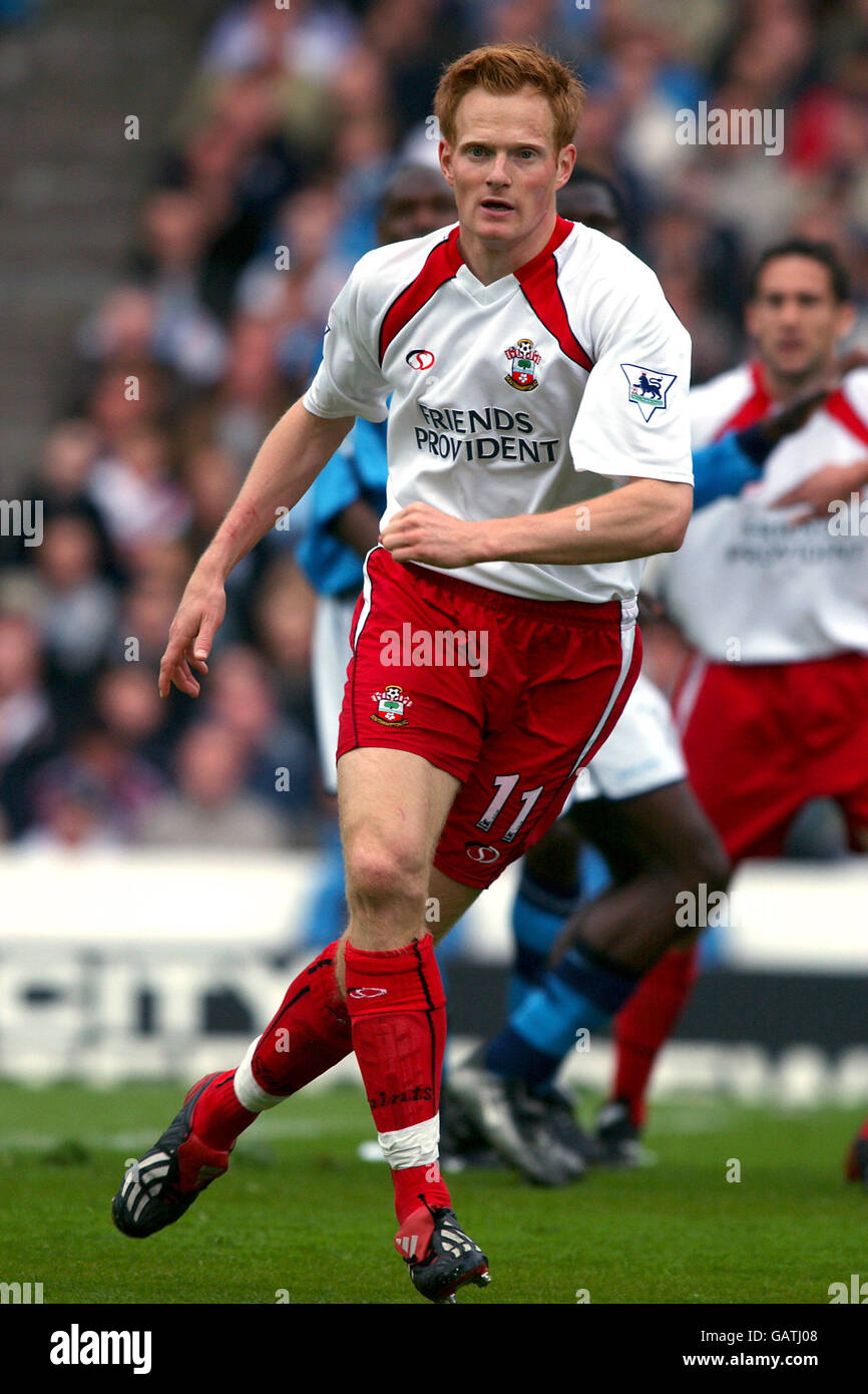 Football - FA Barclaycard Premiership - Manchester City / Southampton. Michael Svensson, Southampton Banque D'Images