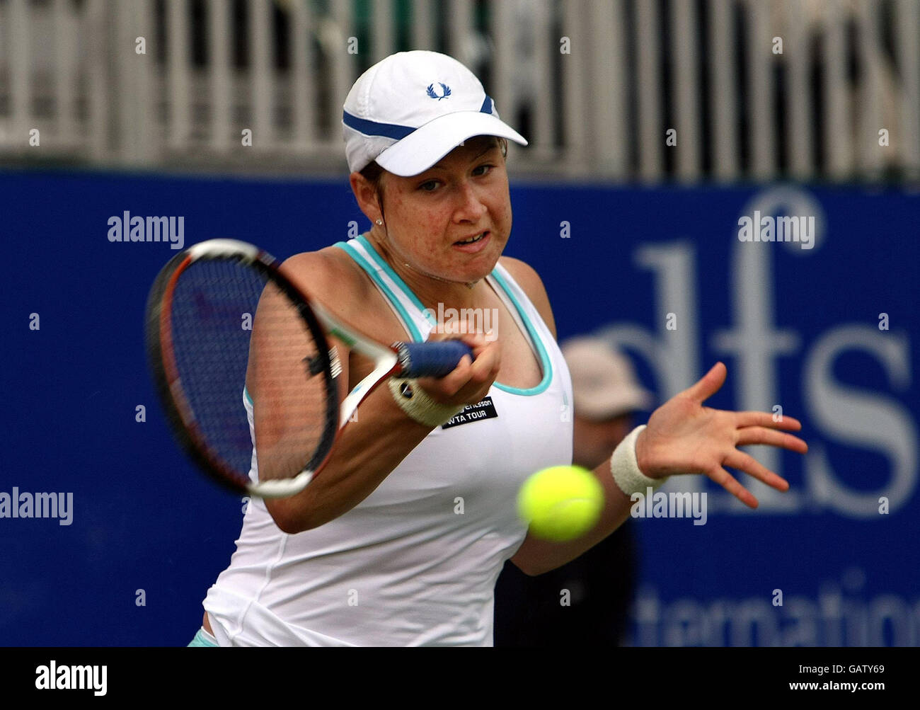 La Mélanie Sud de Grande-Bretagne (photo) prend le Yanina Wickmayer de Belgique dans le quartier final de la DFS Classic au Edgbaston Priory Club, Birmingham. Banque D'Images