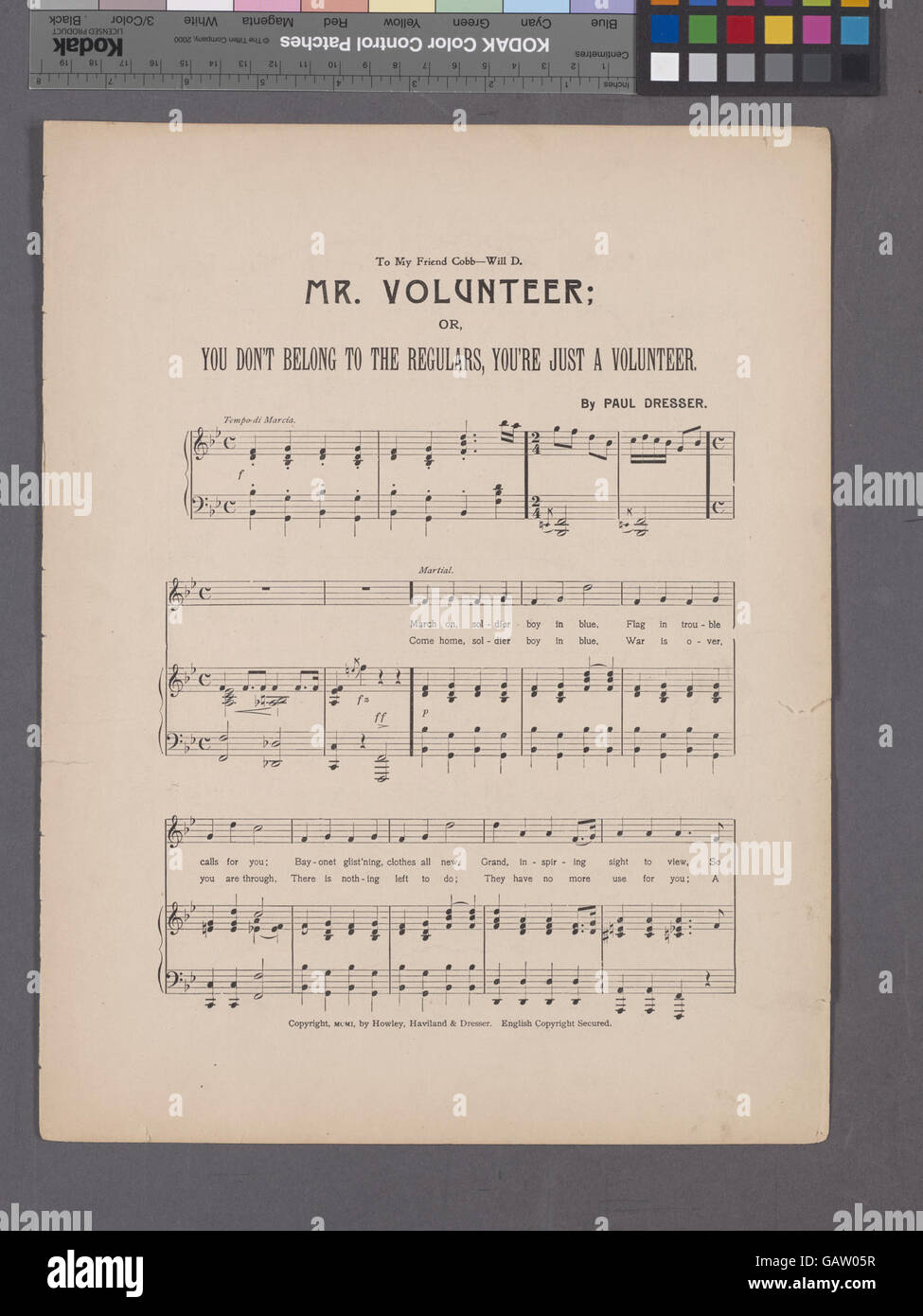 Expression ou slogan qui reflète le concept de volontariat, faisant la distinction entre les forces régulières et les forces volontaires, probablement dans un contexte historique ou militaire. Banque D'Images