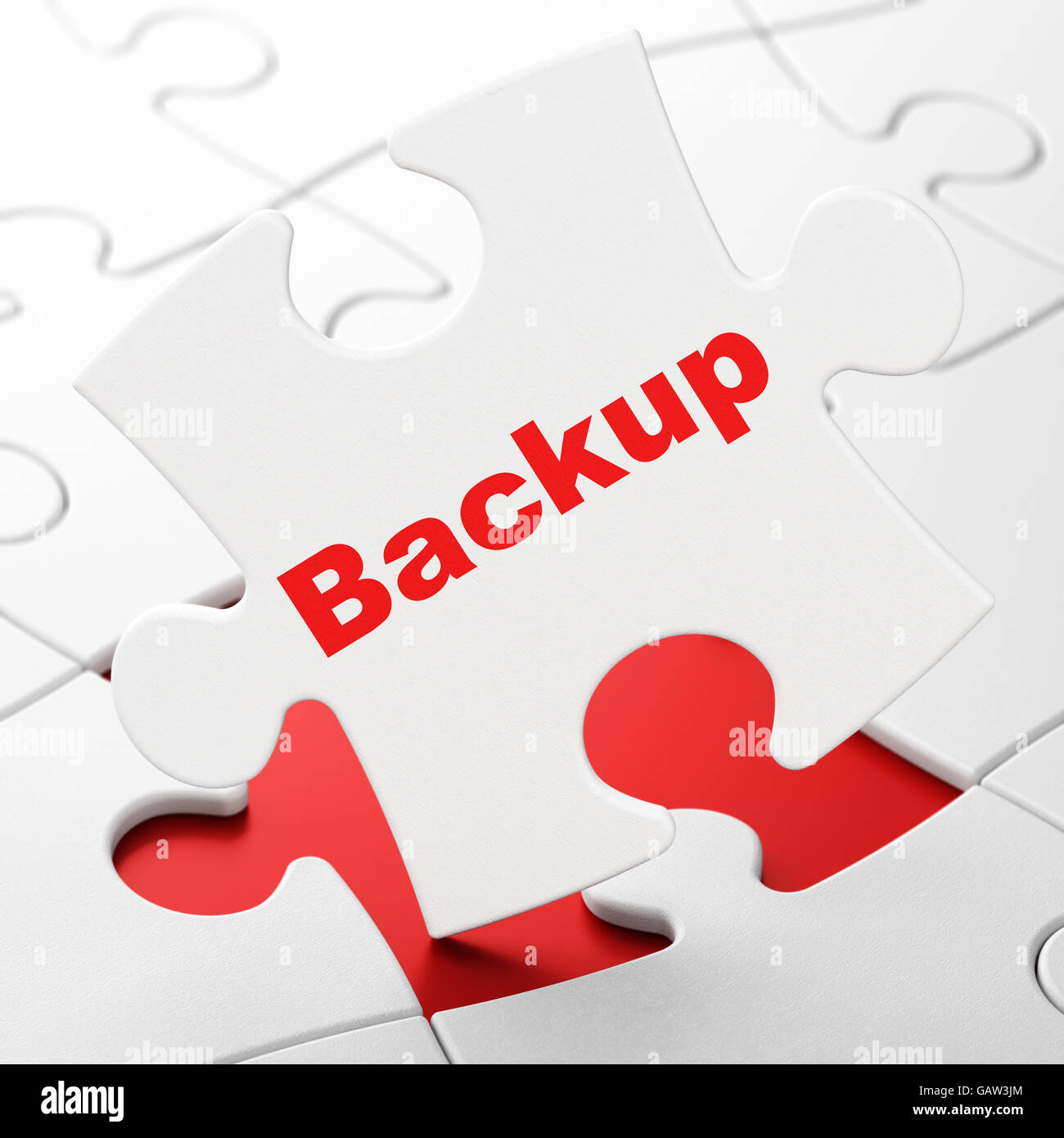 Logiciel Concept : Backup sur fond de puzzle Photo Stock - Alamy